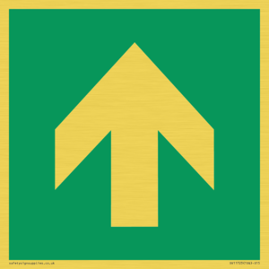 E907 Safe condition: Up / forwards arrow (90 deg supplimentary)